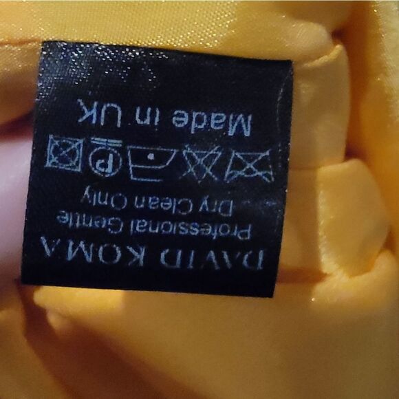 DAVID KOMA ONE-SHOULDER CADY MINI DRESS IN ORANGE sz UK 12 - Picture 10 of 12